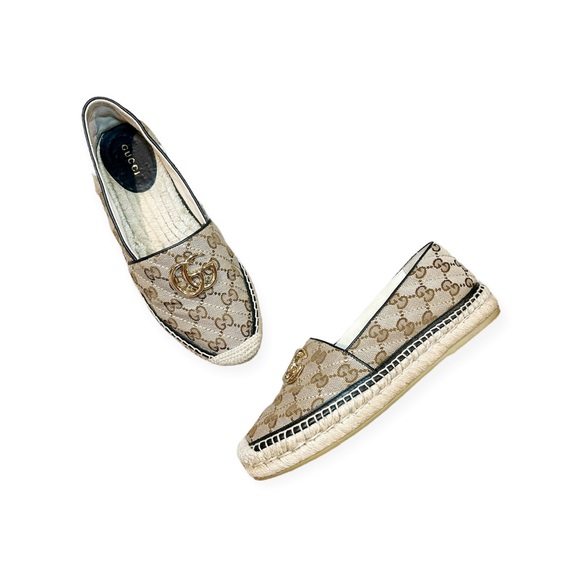 GUCCI GG Matelasse Canvas Monogram Logo Espadrilles Loafers Size EU 36.5… - Picture 5 of 12